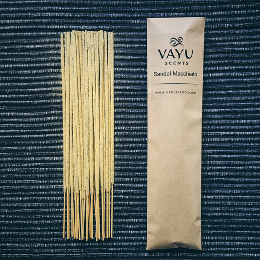 "Sandal Macchiato" — craft incense sticks